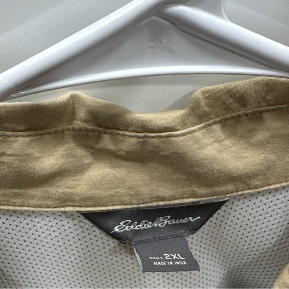 Eddie Bauer Comfort Shirt Outdoor Hiking Fishing Vented Yolk Mens Size 2XL - Picture 3 of 9